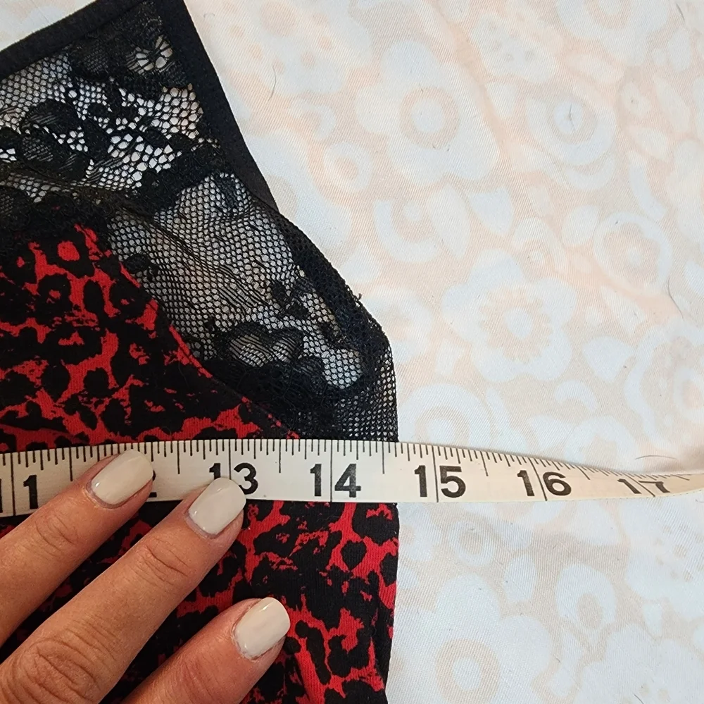 SOLD! BlackHeart - Red & Black Cheetah Print Tank Top - Picture 3 of 7